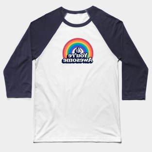 Mirror motivator- Good positive vibes and a happy rainbow to motivate you in a mirror Baseball T-Shirt